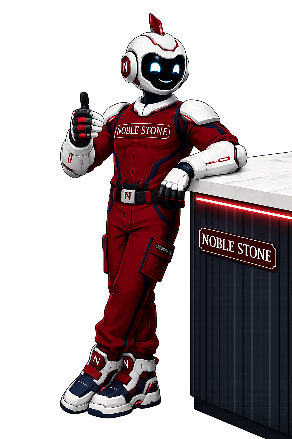 NobleStone fabricator giving a thumbs up