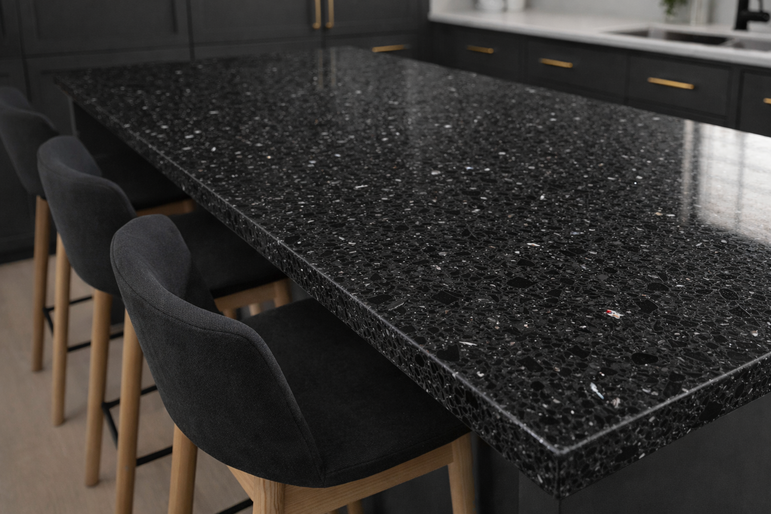 Mirror Black Kitchen