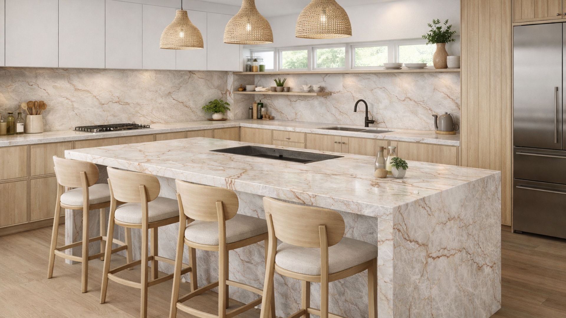 Cristallo Gold 3D Kitchen