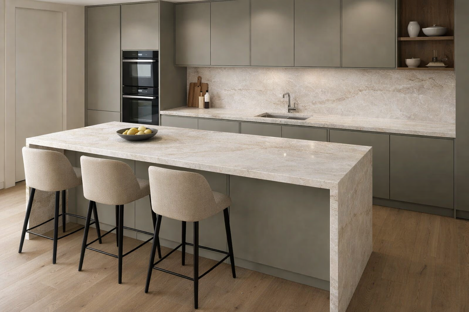 Taj Mahal Leather (Nat.) Kitchen