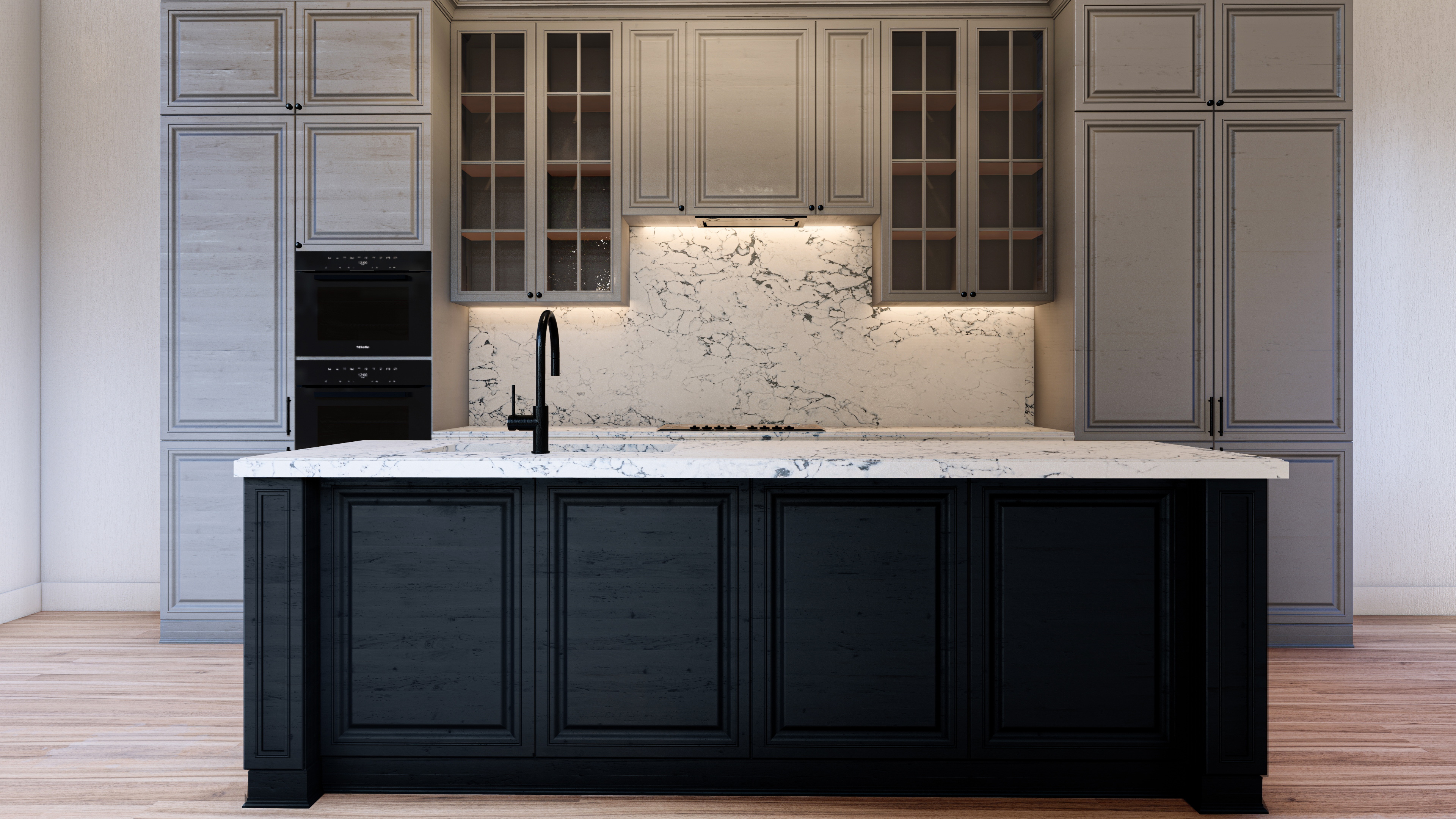 Arabescato Black Kitchen