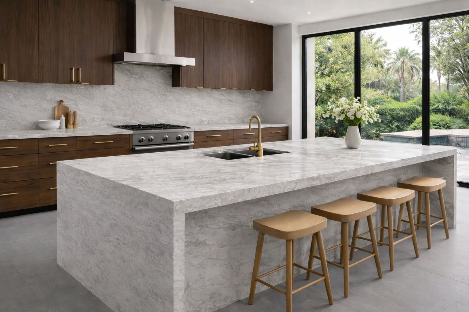 Ivory Travertine Kitchen