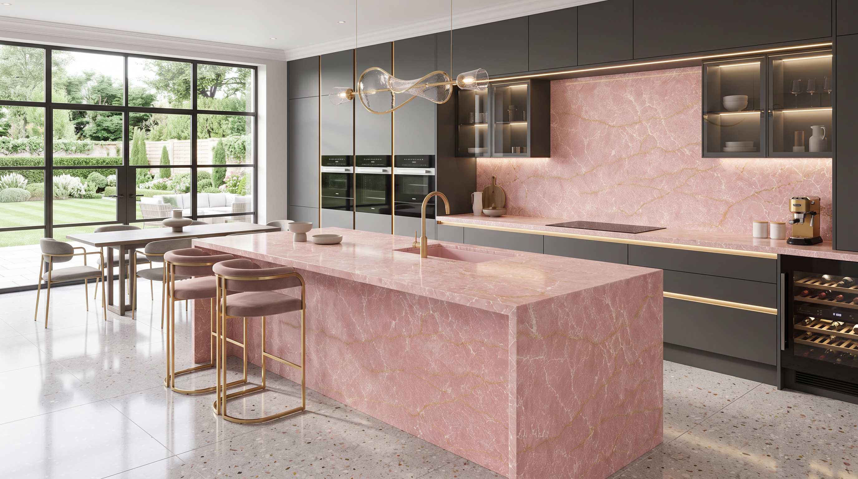 Pink Amazonite Kitchen
